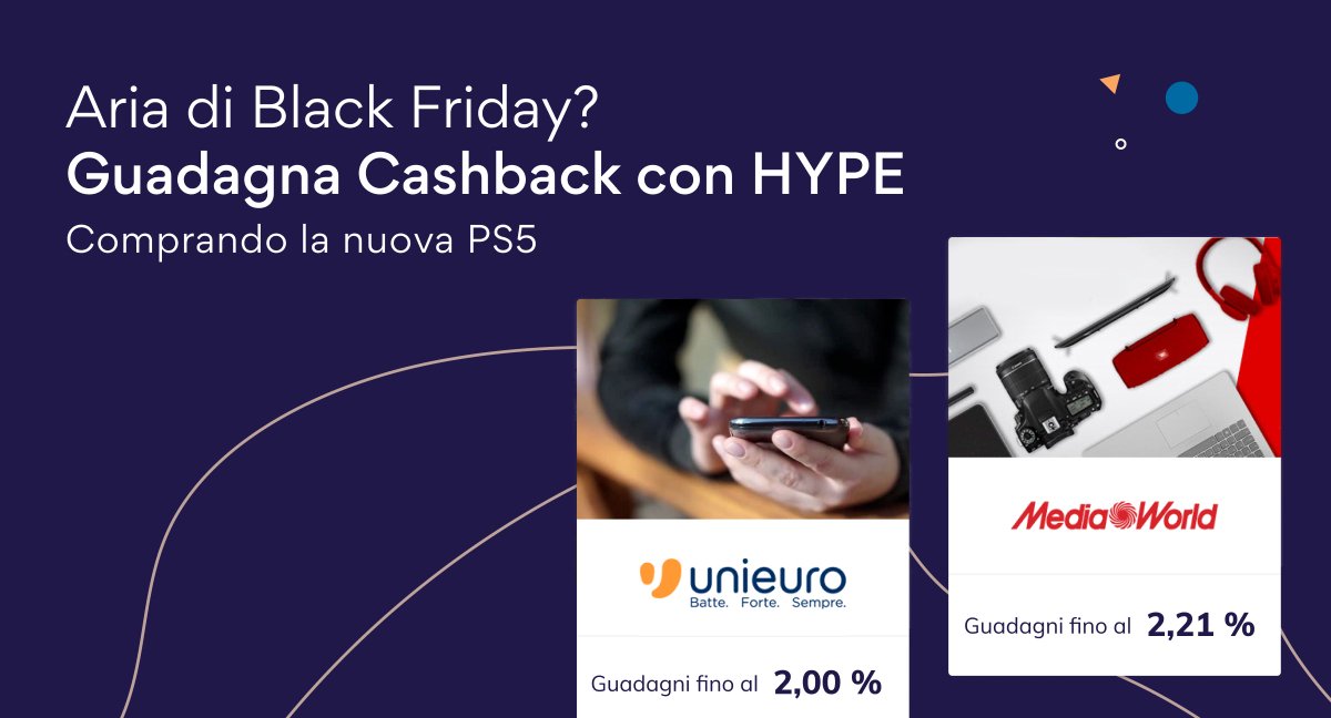 Hype_tw's tweet photo. La nuova Playstation è finalmente disponibile 🎮 
Acquistala dalla sezione Offerte dell'app, risparmia con le offerte del Black Friday e guadagna Cashback 😎
https://t.co/J9qtuUShPb

#HYPExperience #HYPEapp #blackfriday #cashback #offerte https://t.co/u11hKaqdMY