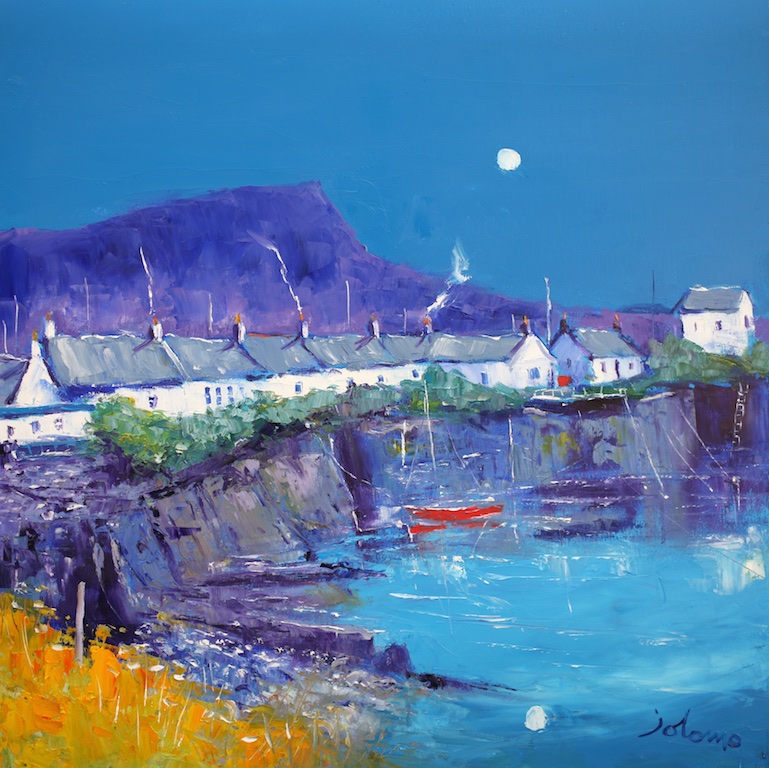 Who knew this postcard perfect village was once the centre of Scotland's slate industry, sending ten steamers a week to roof buildings throughout Scotland? See this and more new paintings at glasgowgallery.co.uk