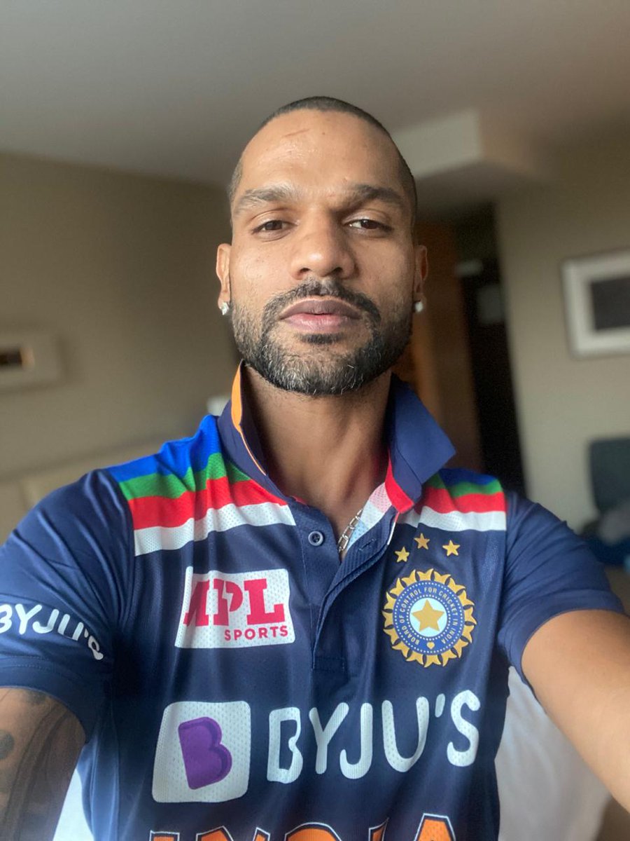 dhawan jersey number