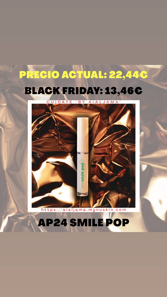 AIAljama's tweet photo. 💠 BLACK FRIDAY: AP24 Smile Pop 💠
¡Destaca! ¡Deslumbra! ¡Brilla! Mantén tus labios hidratados, brillantes y con un sabor delicioso; brillo de labios refrescante y con un toque de vainilla y menta.
👉 https://t.co/l9wYFdheEK
#BrilloDeLabios
#BlackFriday2020
#CuidateByAIAljama https://t.co/pvVVe870HP
