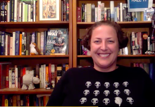 Many_Scientists's tweet photo. I wear my @KauaiForestBird "birds not rats!" shirt to record my #TheMandalorian podcast. Because I'm a wildlife lover at heart and because that skull design is eerily familiar... Check out our newest episode https://t.co/bV0FOASHNq https://t.co/t22qPZKu3V