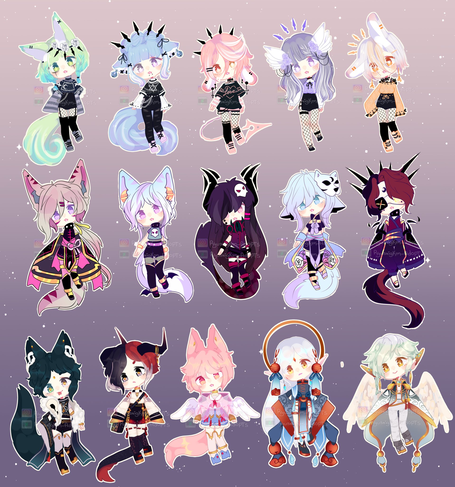 SET PRICE ADOPTABLES OPEN by Ryuseigkm-Adopts on DeviantArt