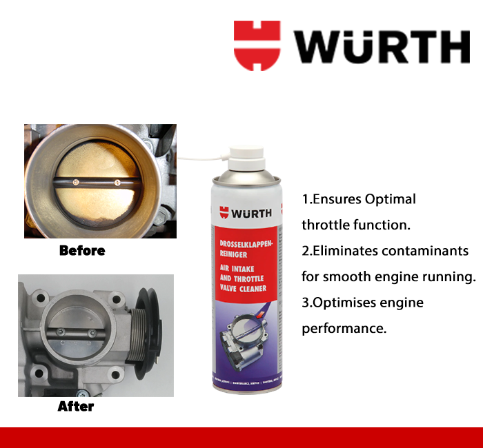 Wuerth Kenya on X: AIR INTAKE AND THROTTLE VALVE CLEANER Removes deposits  and contaminants in the intake and throttle valve area for easier starting  and smoother engine performance. Email: - info@wuerthkenya.co.ke Call: +