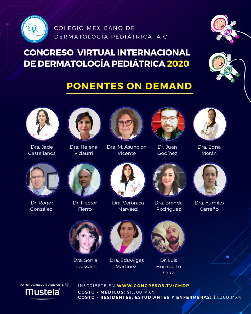 colmexdermaped's tweet photo. ¿Ya te inscribiste al Congreso Virtual Internacional de Dermatología Pediátrica?  Quedan solo 2 días; conoce a nuestros  PONENTES ON DEMAND, aun es tiempo  para que  participes #CongresoVirtualCMDP2020 #colmexdermapedia  #dermatology #cngresovirtual @colmexdermaped @MustelaMexico https://t.co/vB03Wcq5zV