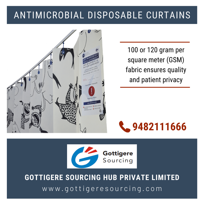 Elers Medical® Antimicrobial Curtains are made with 100 or 200 gram per square meter (GSM) fabric that ensure quality and patient privacy. 

Talk to our Medical Curtain Specialists or visit gottigeresourcing.com/antimicrobial.… 

#DisposableCurtains  l#Gottigere #GottigereSourcing