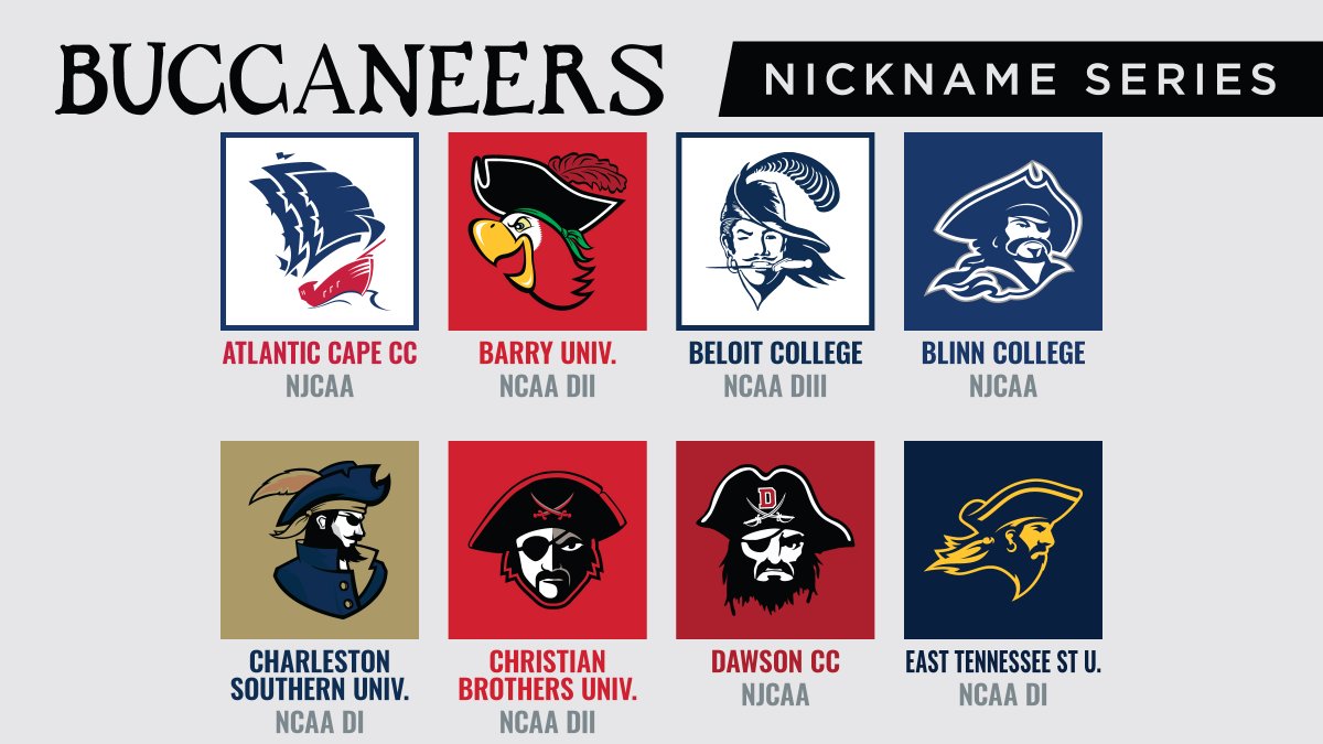 #buccaneers have similar elements as pirates but I'd say less eyepatches & skulls, more bandanas & feathers. I applaud Barry U. for going out of the norm with Bucky the Parrot.