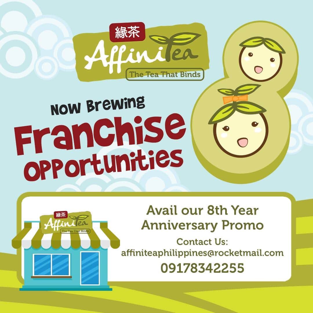 affiniteaph's tweet photo. AffiniTea International - The Tea That Binds 

Celebrates its 8 years Anniversary and 
we are offering a franchise of 2 in 1 package.

Know how WhatsApp us at +639178342255 
or +971588328659 . 

#affiniteauae #affiniteainternational #affiniteadubai
#affiniteaabudhabi #緣茶 https://t.co/iTqyUg4uYY