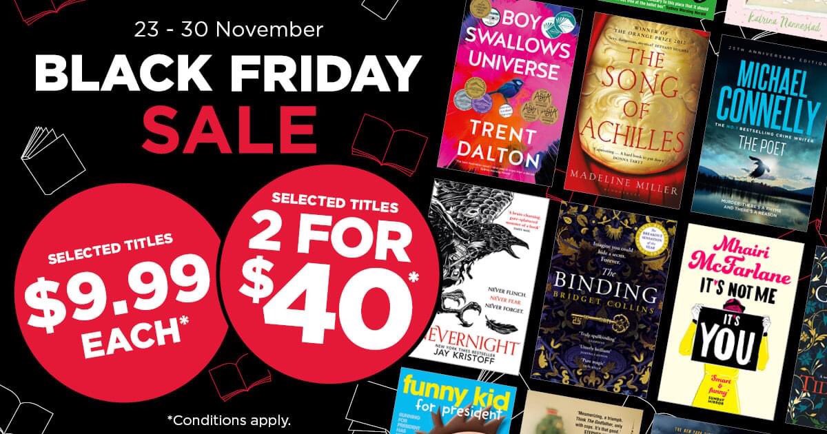 DymocksPenrith's tweet photo. #BlackFriday all week at @DymocksPenrith https://t.co/Q3c43a7aTM