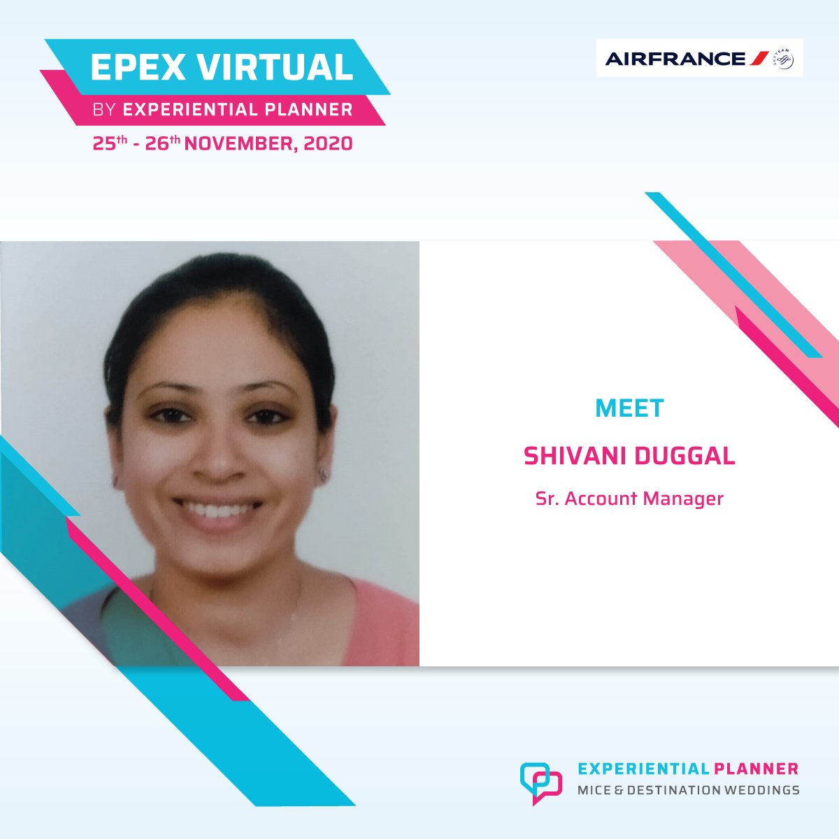 Catch-up with <a href="/airfrance/">Air France</a> at the upcoming EPEX Virtual Series and discuss the opportunities of hosting Events in the ‘new normal’

To block a meeting spot, please write to office@experientialplanner.com. Limited slots are available.

#airfrance #ExperientialPlanner #EPEXVIRTUAL