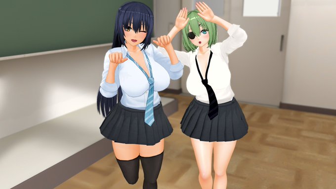 午前休み時間 後輩襲来し、遊ぶ

午後昼休み 憧れの先輩二人と昼食をご一緒する。その際放課後また付き合うよう言われる。

放課後 待ち合わせ場所に行くと…♡ 
