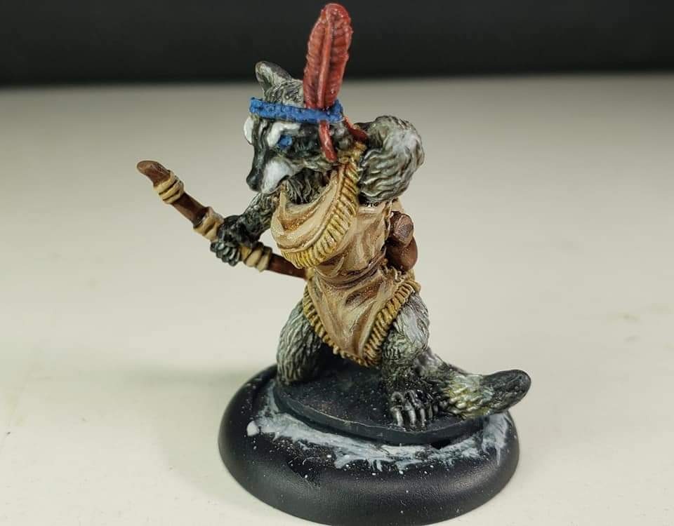 PodcastIndi's tweet image. Back to slowly getting Burows &amp;amp; Badgers models done. Tonight Weekah Tegalega, Raccoon Huntress.
~Eric🛸🎨