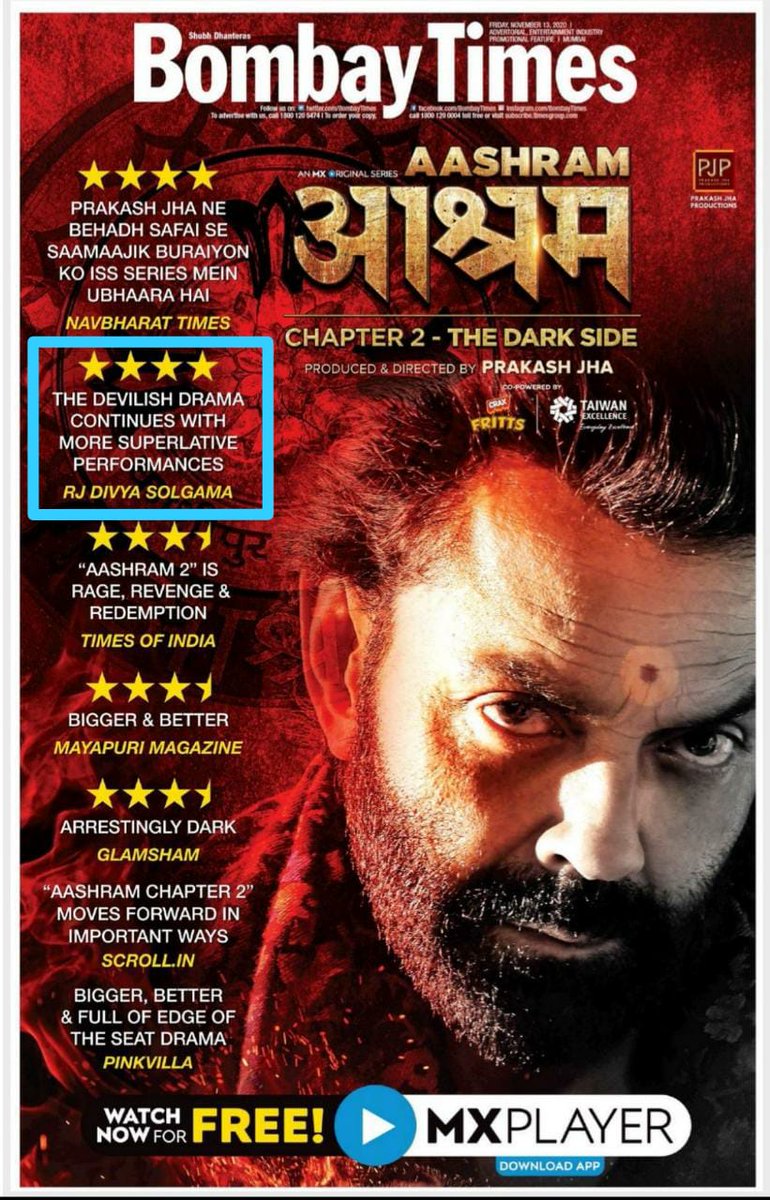 DIVYASOLGAMA's tweet image. Thank You, 
Team #Aashram for making me GRAND part of your MEGA show 🙏🙏

More powers to the team for season 2👍👍

RJ #DivyaSolgama 

#AashramChapter2 

@prakashjha27 @IamRoySanyal @thedeol @AaditiPohankar @DarshanKumaar @anupria_goenka @iamtridha @iamsacchinshrof @vikkochhar