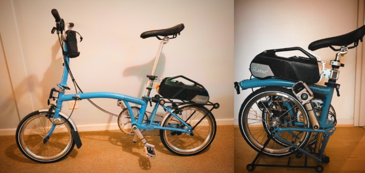 RubbeeDrive's tweet image. Some e-bike origami going on here! 🚴‍♀️⚡️

 #rubbee #BROMPTON @BromptonBicycle #ebikes #electricmobility #ElectricVehicles #bikelife #electricbicycles