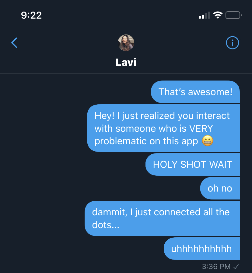 the same moment, I was about to DM her that someone she was interacting with has a very problematic past. Because ( @janhvixlove deactivated before I connected the dots that PS was Lavanya, I don't have her part but I also would respect that privacy of sharing excitement of +