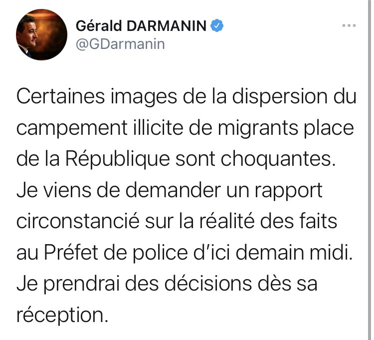Le préfet de police de Paris Didier Lallement et les fameux rapports qu’on lui demande régulièrement