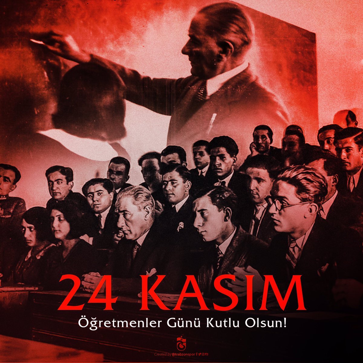 Başta “Başöğretmen” Mustafa Kemal Atatürk olmak üzere aydınlık yarınlarımızın mimarı değerli öğretmenlerimizin gününü kutluyoruz. #24Kasım