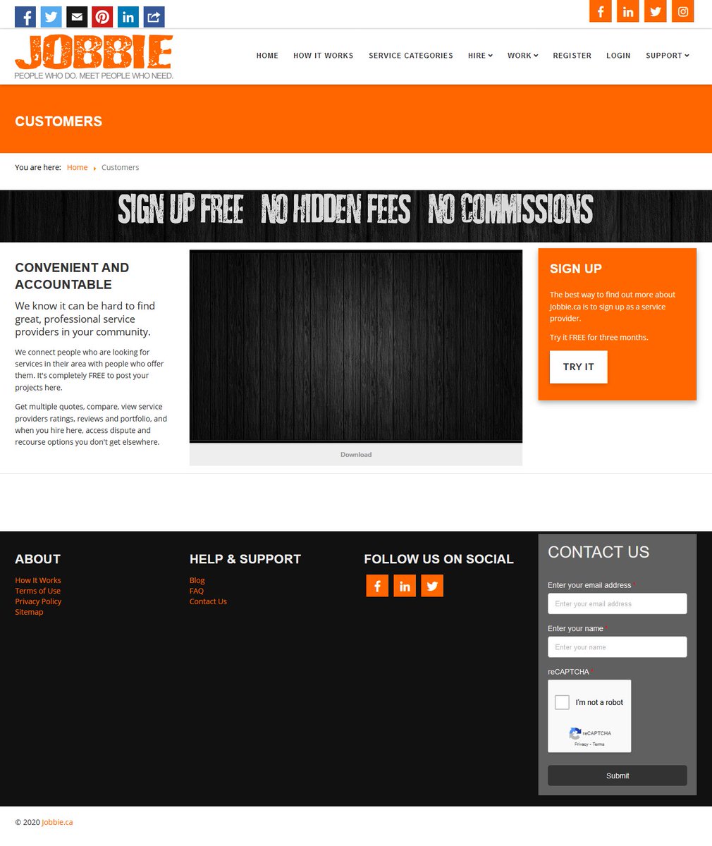 JobbieCa's tweet image. #SupportLocalYYC! Sign up as a customer on Jobbie.ca, post your service quote requests free to find a dogwalker, babysitter, plumber and more, and find LOCAL small businesses that offer professional grade services. #Canada jobbie.ca/customers