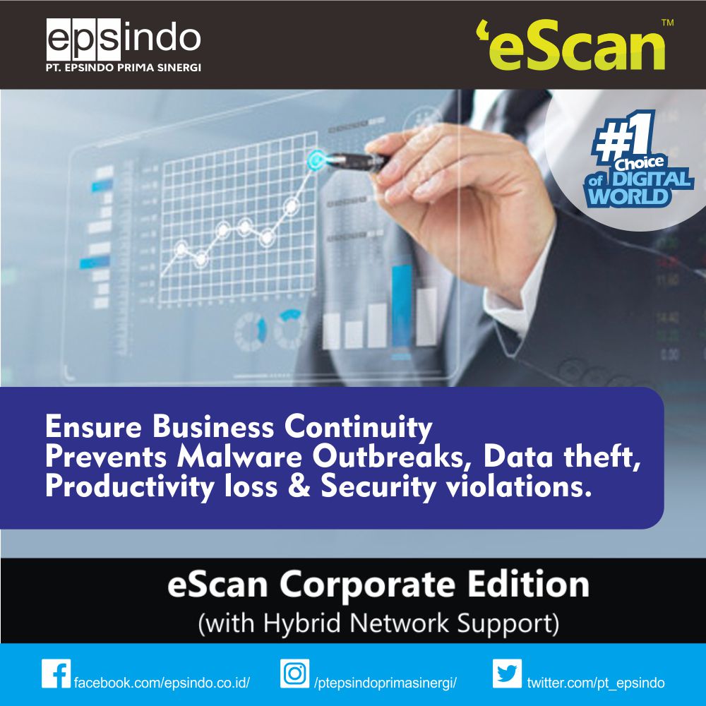 pt_epsindo's tweet image. eScan Corporate Edition

Ensure Business Continuity
Prevents Malware Outbreaks, Data theft,
Productivity loss &amp;amp; Security violations.

Contact us
+62 21 6231 8661
sales@epsindo.co.id
epsindo.co.id

#escanantivirus
#escanindonesia
#antivirus