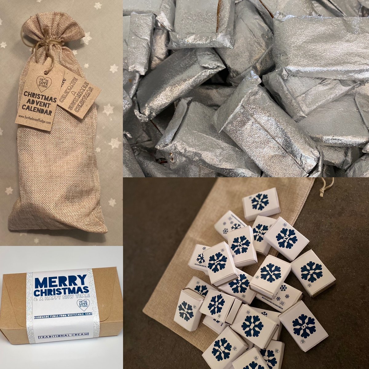 LoveofFudgeWhit's tweet photo. Enjoy a piece of fudge a day.  Celebrate a sustainable Christmas with our environmentally friendly Advent Calendar!
. 
.
SHOP (Link in Bio) 👉 https://t.co/Y9lOyvqDUt 
.
#treatyourself #sustainablechristmas #christmasadvent #somethingdifferent #whitstablefudge #gift #fudge https://t.co/ecfJH5dVh2