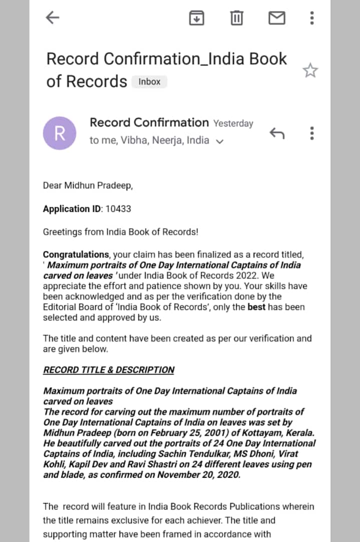 Sourav Hopz Dq On Twitter Congratulations The India Book Of Records Pradeepmidhun Midhun Pradeep Art For Maximum Portraits Of One Day International Captains Of India Carved On Leaves Indiabookofrecords Wishes From Dq Customer Appreciation Day 2022