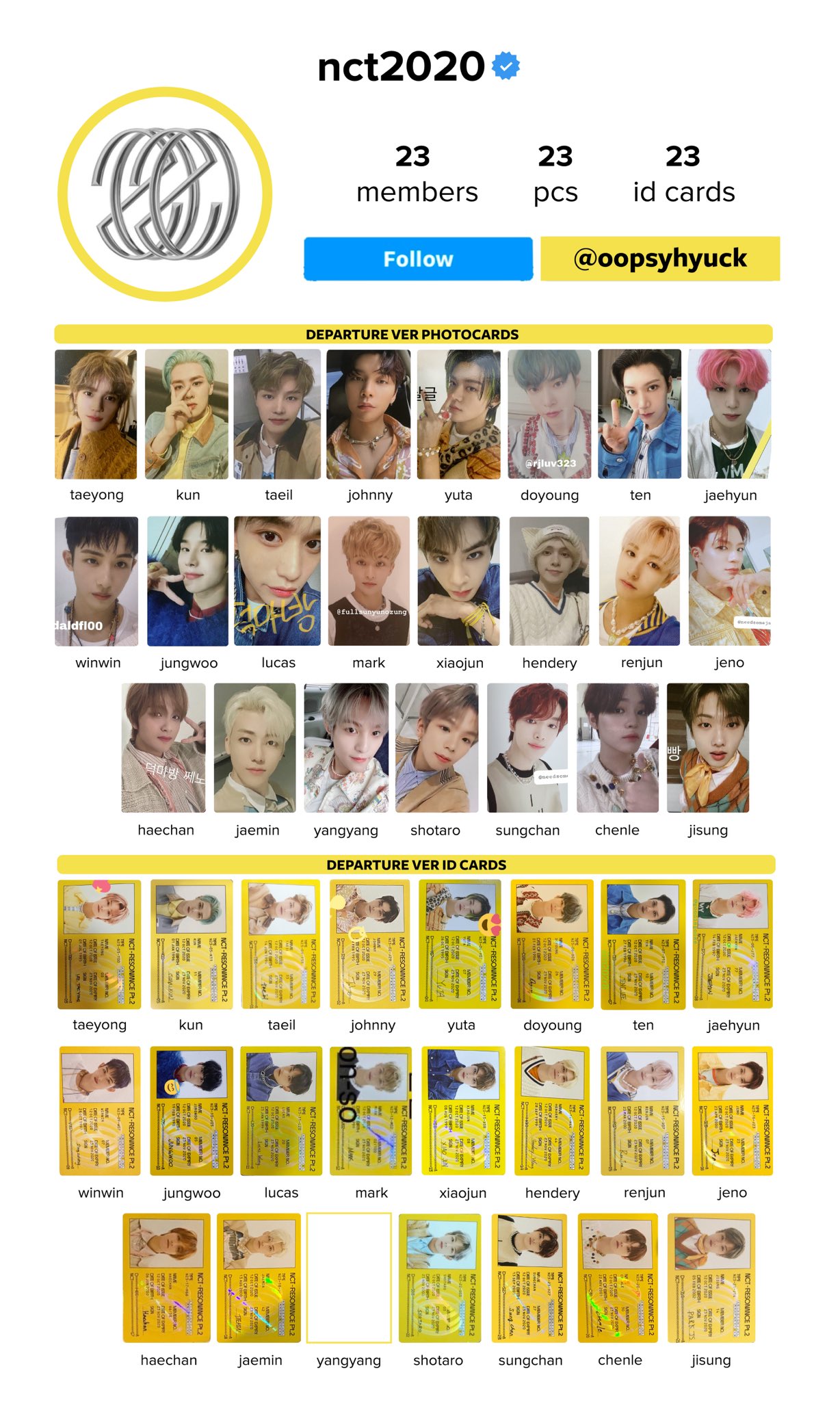 Pt.2 departure ジョンウ キノトレカ NCT 2020 departure Ver ジョンウ キノ トレカ（✨ UNBOXING