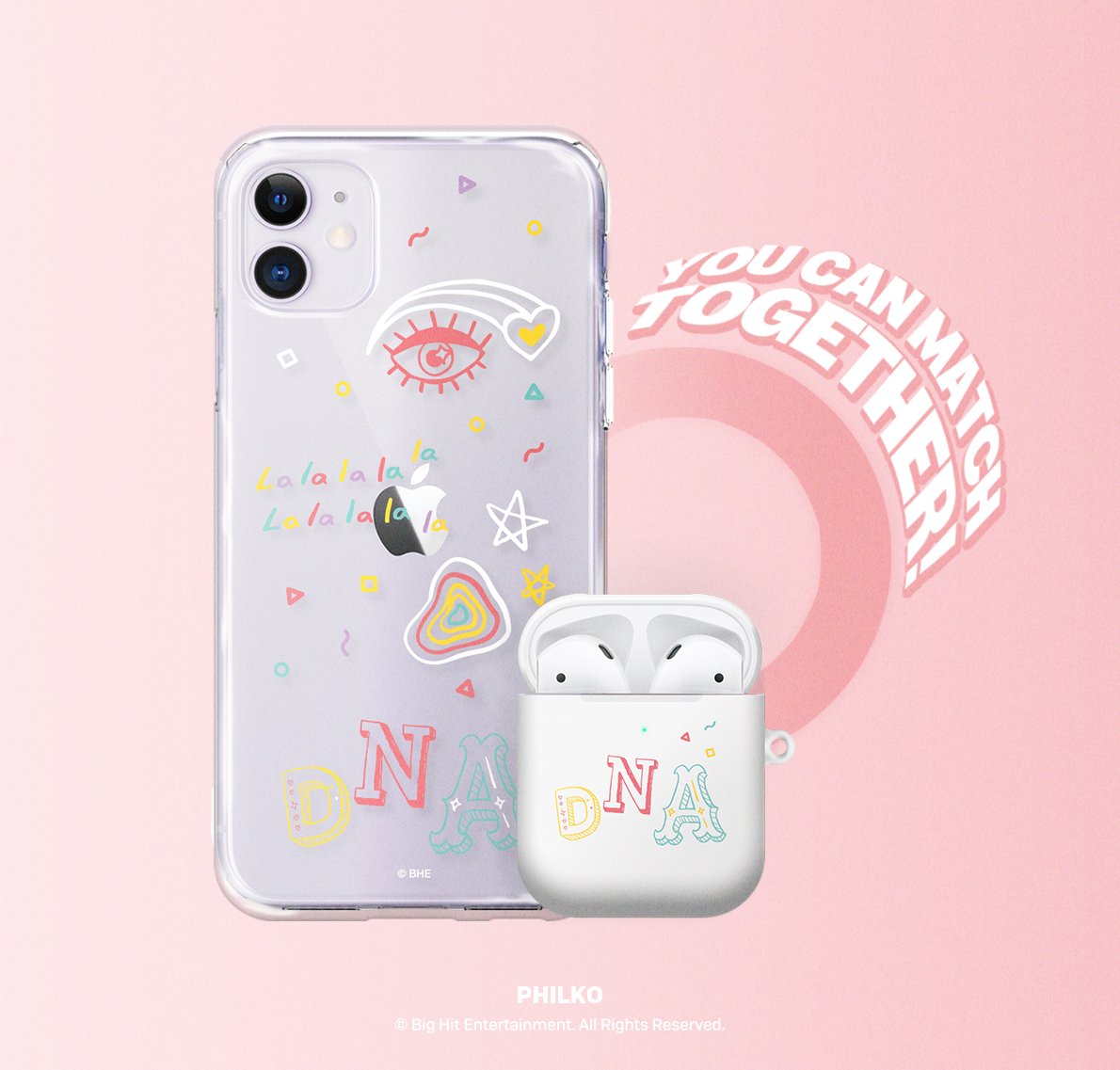 Philko_official's tweet photo. DNA theme Phone Case &amp; AirPods Case
You can match them together!
Clear TPU Case with white AirPods Case
#BTS  #PHILKO  
#BTS_DNA #BTS_DNA_PhoneCase
#BTS_DNA_AirpodsCase https://t.co/QSIAtqLHMR