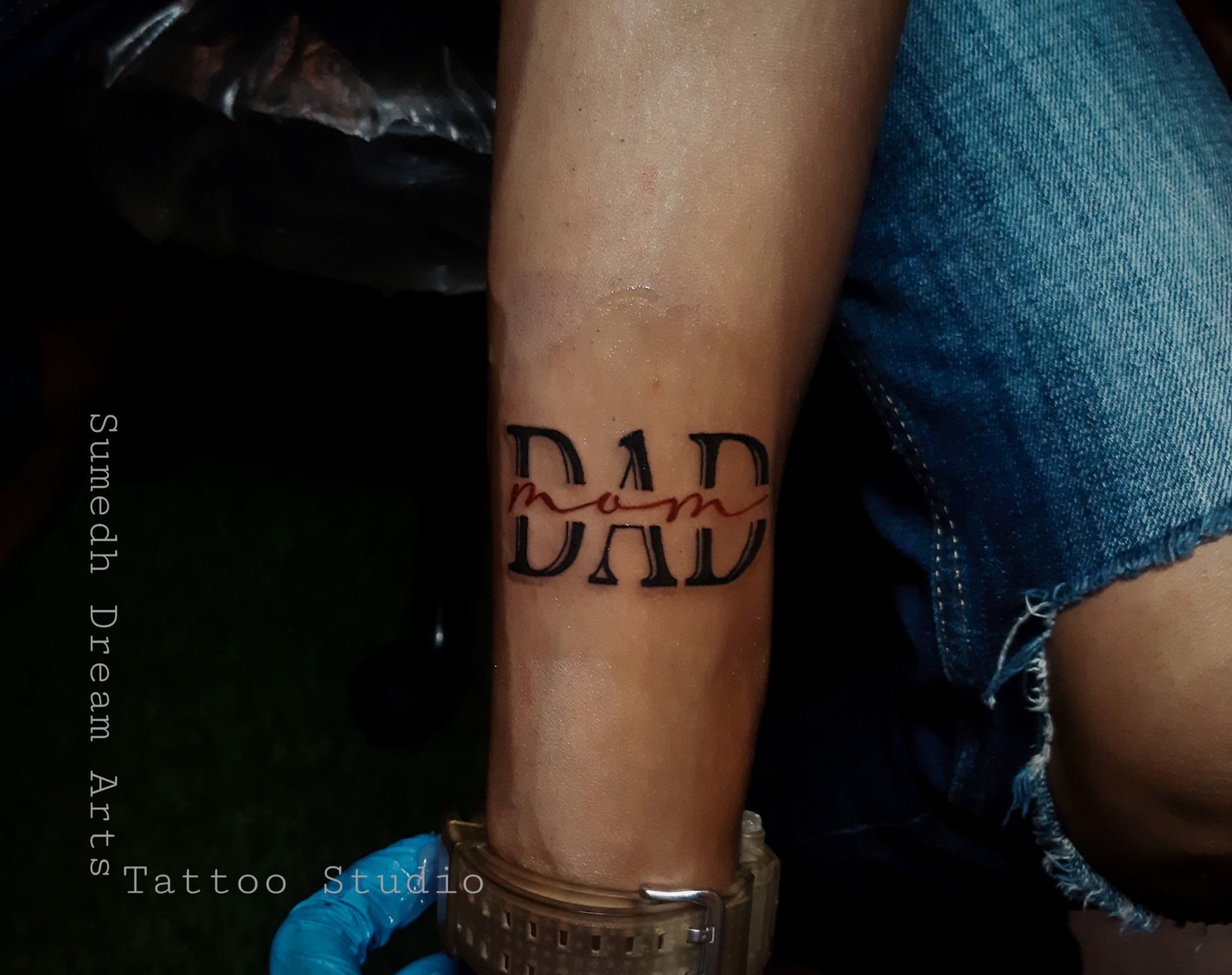 Buy Mom Dad Tattoo Design online from Hemant Ingle