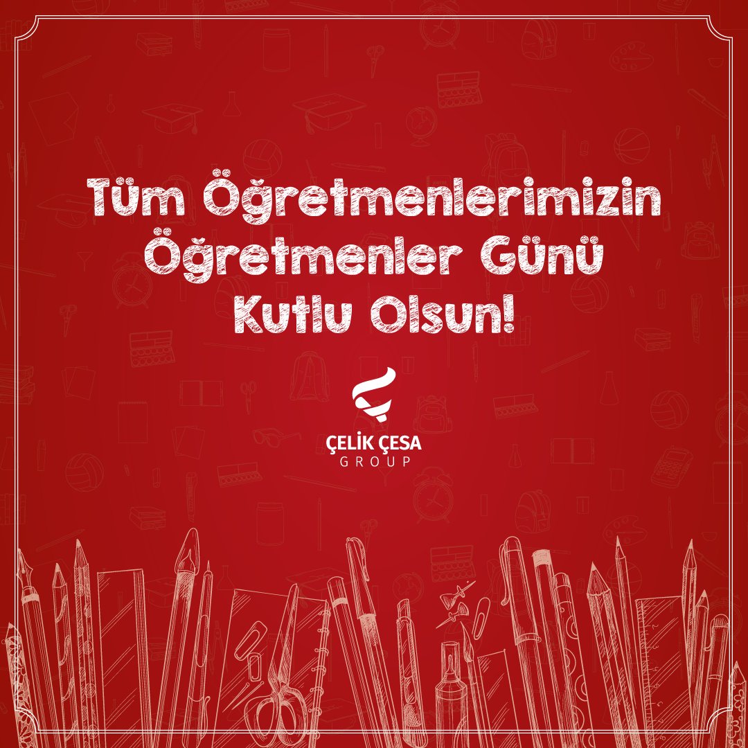 celikcesagroup's tweet photo. Tüm Öğretmenlerimizin Öğretmenler Günü Kutlu Olsun.
#öğretmen #öğretmenlergünü #çelikçesa #masterrind #geneticaustria https://t.co/dcO4OucfIR