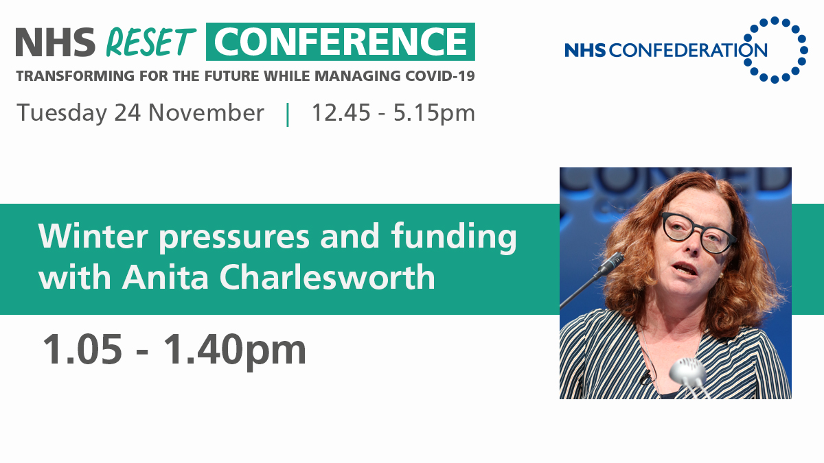 This afternoon at our  #NHSReset conference,  @NHSE_Danny will chair a session with  @AnitaCTHF, who will reveal the findings in more detail. More info on the conference here https://www.nhsconfed.org/events/2020/11/nhs-reset-conference6/6