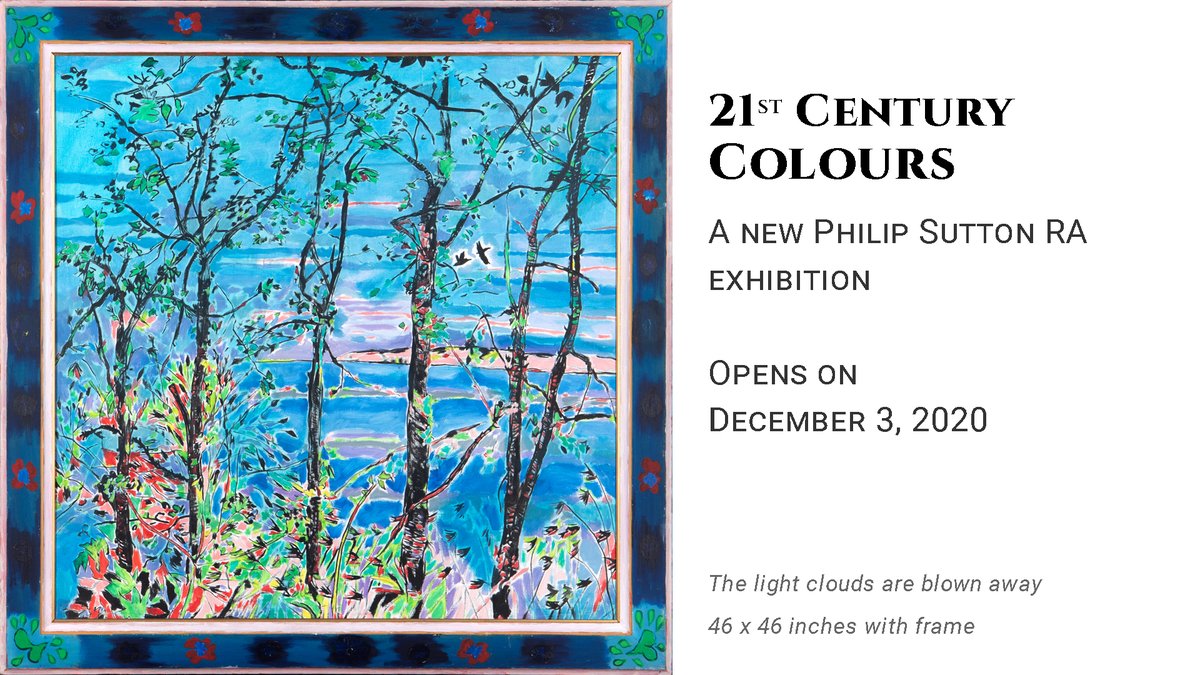 PhilipSuttonRA's tweet photo. Philip Sutton RA's new exhibition in Bridport, Dorset is full of colour. There are forty six paintings in the show which gives a nice overview of the career of the British artist.  
View the catalogue here: https://t.co/rWg2mUXhad https://t.co/I4uOj7HVDx