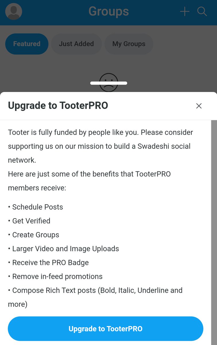 Once you upgrade to PRO, you get to create groups, schedule posts and so on. Hmmm.