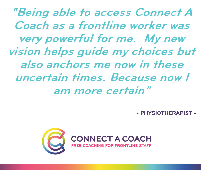 ConnectACoach1's tweet photo. What a gift it is to hear a clients reflection on their Connect a Coach experience and to witness the profound, positive impact that the coaching space had on them #supportwhenyouneedit #solutionfocused #frontlinecoaching https://t.co/POXOLYRzxf