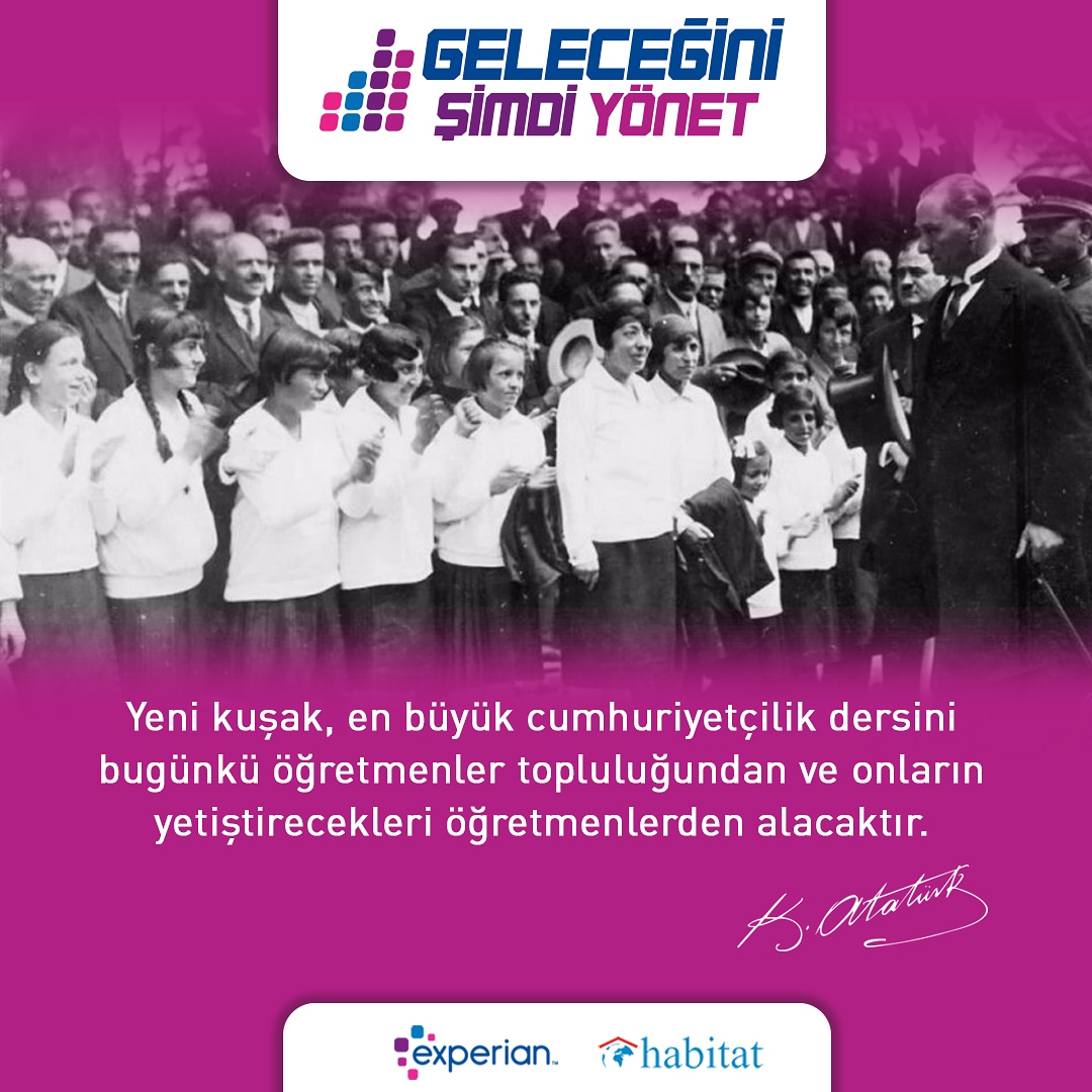Başta Başöğretmen Mustafa Kemal Atatürk olmak üzere tüm öğretmenlerimizin 24 Kasım öğretmenler günü kutlu olsun.
#öğretmenlergünü #öğretmen 
#finansalriskyönetimi #finansalokuryazarlık
#geleceğinişimdiyönet
#experian #habitatderneği