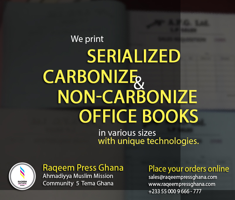 We print serialized carbonize and non-carbonize office books in various sizes with unique technologies. #Invoice #Receipt #Waybill #PaymentVouchers #depositslips #Printing #offsetprinting #RaqeemGhana #OfficeBooks #OfficePrinting #RaqeemGhana #Banks #Accra #Tema #Ghana