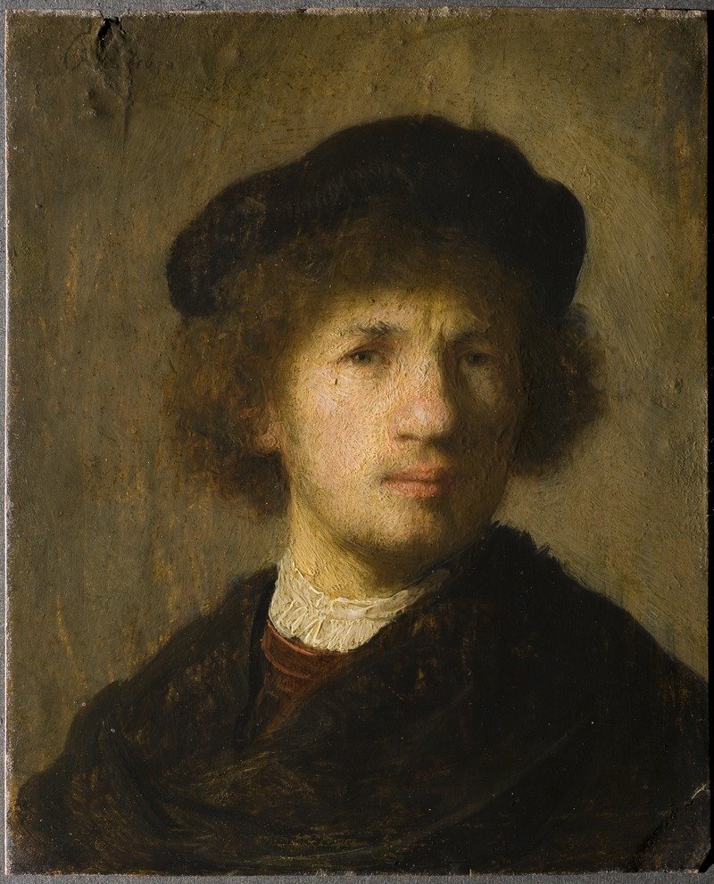 Rembrandt's portrait when he was young (2 on the right are self-portrait. Bottom left is someone else.) As you see that his art style is very bold in dark colors. And when you compared to some of the scenes in Breath's, they had completely black background.