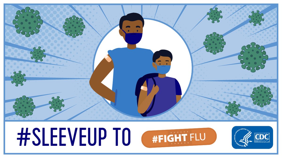 CDCFlu's tweet photo. Protect yourself, your family, and your community during this #flu season. The more people vaccinated against flu, the more people will be protected! 
Roll your #sleeveup and get a flu shot. https://t.co/Xr07rEYXUq https://t.co/c2Nui41Rv9