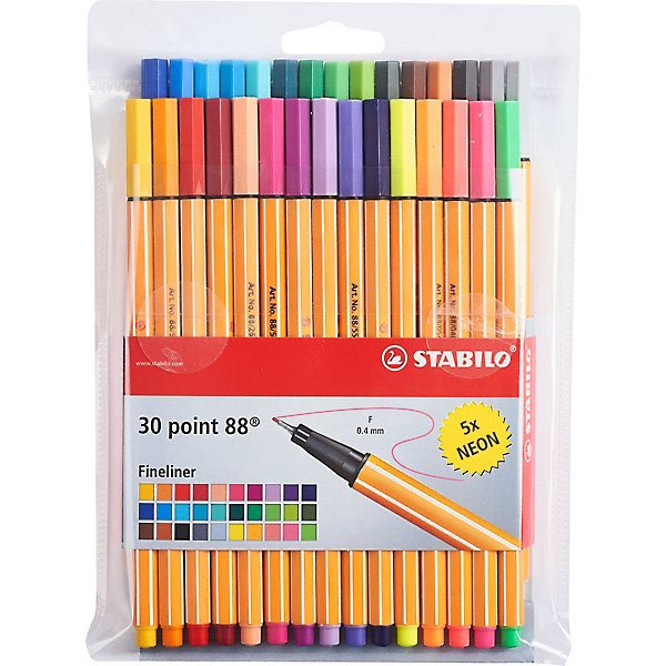Stabilo: another set that I only own because I stole from my little sister. Very similar to Staedtler. Great color variety. Used these when I made calligraphy headings for notes (lasted like... 2 days lol) good for adult coloring books. No clickability. Won’t be stolen, 6/10