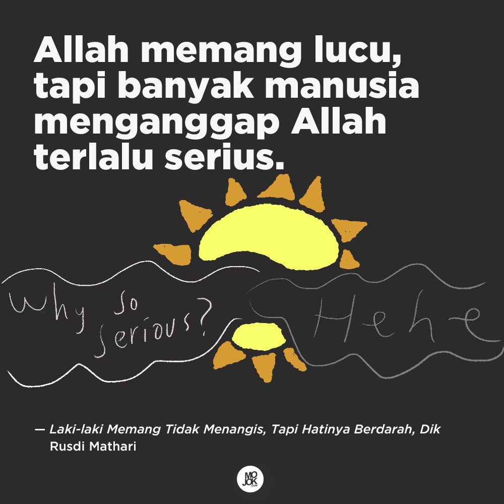 mojokstore's tweet photo. Why so serious katanya pamanda Balotelly~
#lakilakimemangtidakmenangistapihatinyaberdarahdik #bukuMojok #rusdimathari https://t.co/2JdFP1uBdP