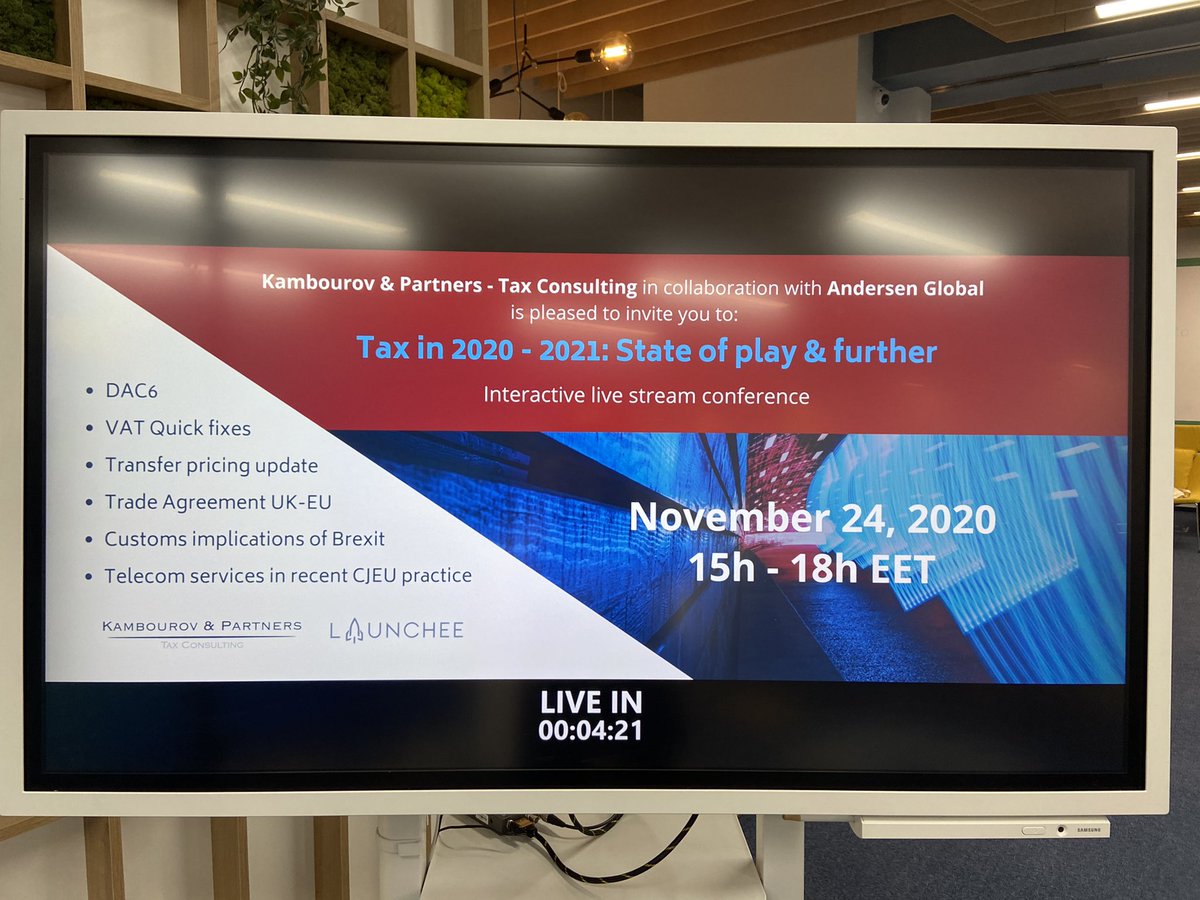 kptaxconsulting's tweet photo. The #virtualconference Tax in 2020-2021: State of play &amp; further in collaboration with @AndersenGlobal is live now! 
#taxtwitter #brexitready #vatcompliance #dac6 #transferpricing https://t.co/OcKIQlcwDp