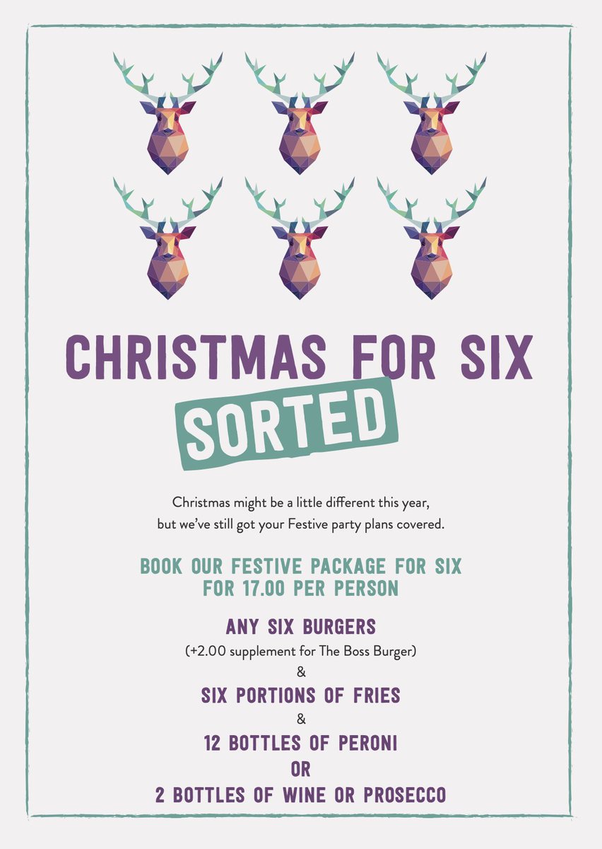 harrycookGL50's tweet photo. Christmas for 6? We’ve got that covered. Book at https://t.co/fTLwrn8PKt 🍔🍺 #Cheltenham https://t.co/P5NmWGIpLm