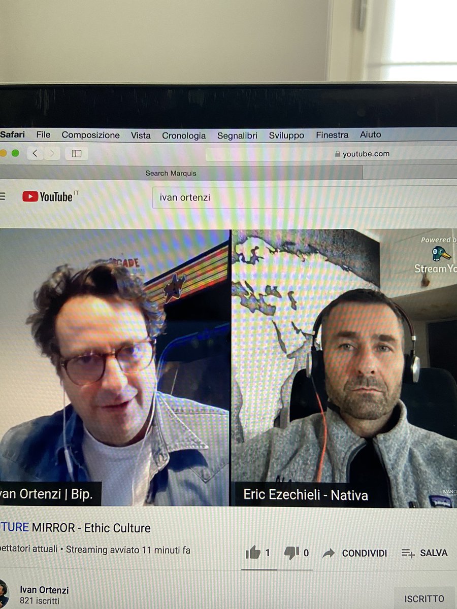 alelomi's tweet photo. Un #futuremirror da non perdere,. Ora sul canale YouTube di @IvanOrtenzi si parla di #etica e cultura nel fare impresa, nel convivere, nella societ��. Ospite speciale @Ericeze founder di @nativalab https://t.co/lTeTpQQgdv