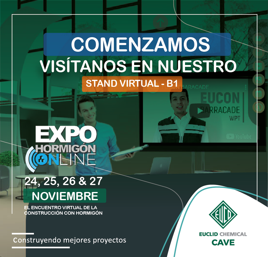 euclidcave's tweet photo. Ya comenzó el evento virtual "Expohormigon 2020"
visítanos los días 24 al 27 de Noviembre en nuestro Stand, responderemos todas tus dudas técnicas para tus proyectos.
Te esperamos!
https://t.co/ovyuS4FkGT

#aditivos #infraestructura #hormigondecorativo #euclidchemicalcave #30años https://t.co/SzfGGwGF5U