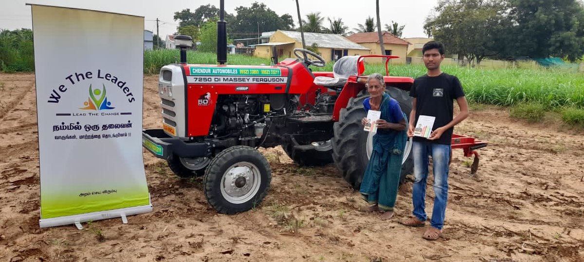 annamalai_k's tweet photo. Very proud of our @WTLFoundation volunteers to have started a ploughing project partnering with Chenthur Automobiles, Karur

It’s a proud moment when Rasammal amma of Thennilai was our first beneficiary. Projects like this give hope that our young volunteers can make a +ve change https://t.co/lU0ZJ76Nyx
