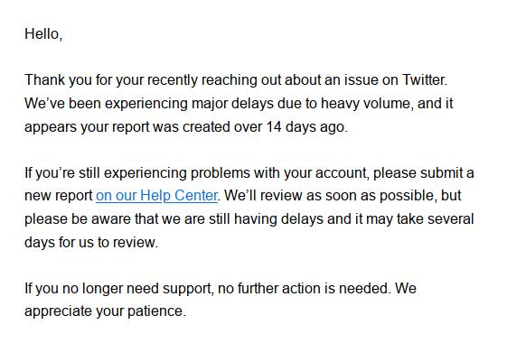 We apologize for the extented period of time our #Twitter #stream was suspended. It was nothing we have done. No malicious actions from us (or spammy) and came out of the blue.
Now they un-suspended out account after SEVERAL appeals and send this luke-warm explanation....