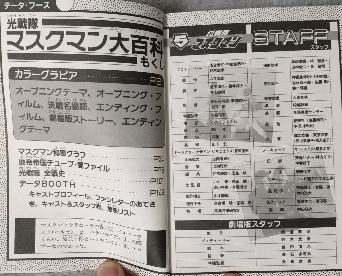 ケイブンシャの大百科・光戦隊マスクマン大百科を入手‼️ 158Pと薄め 