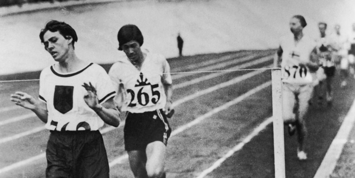#124Lina Radke won the women's 800m at the 1928 Olympics with a world record time of 2:16.8. Her dominance was such that most of her competitors were all visually exhausted after the raceThe IOC thus deemed the distance too long for women and discotinued the event till 1960