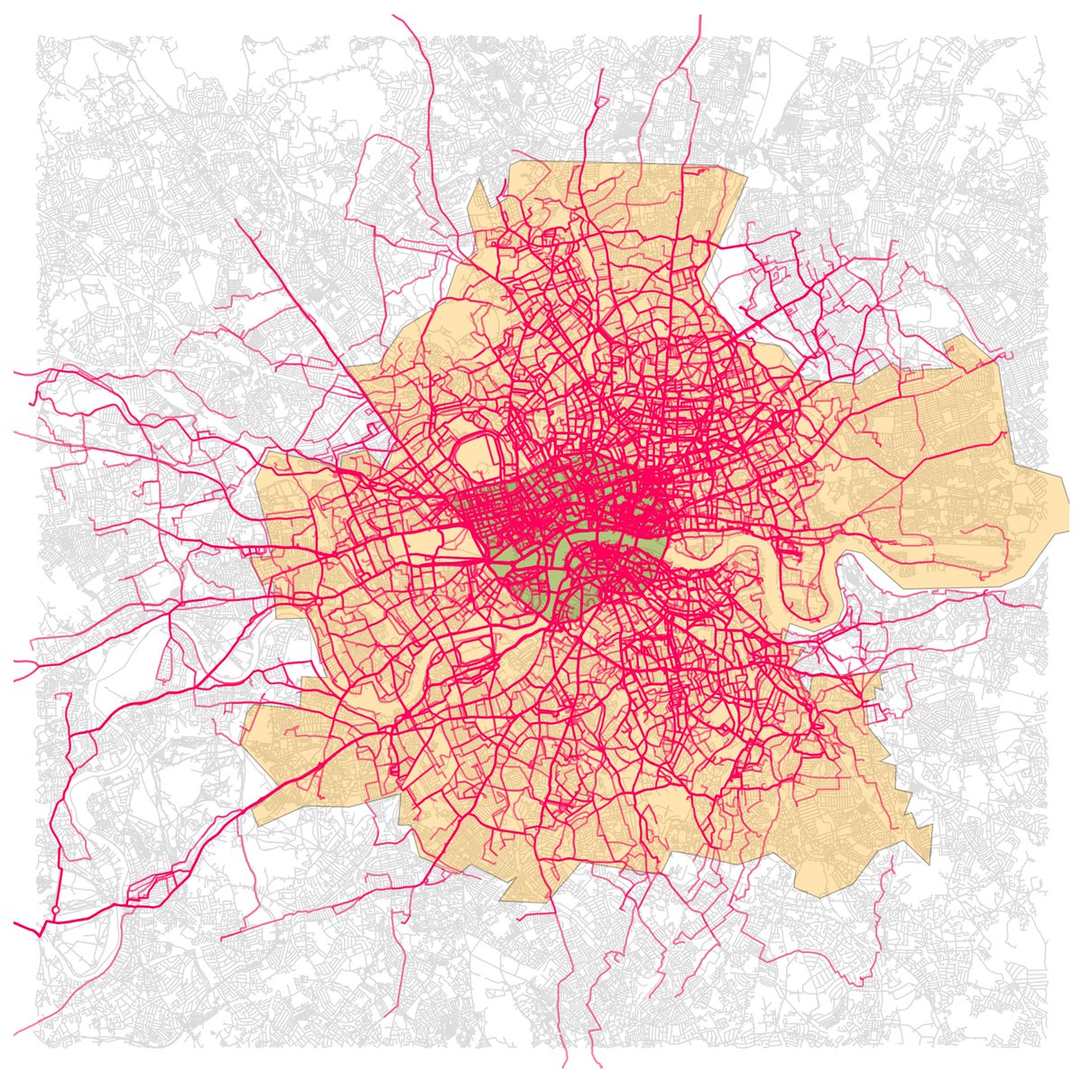 We analysed ~19,000 km of GPS data from our cargo bikes. Our average moving speed in central london was 15kmh. That's 3.5kmh faster than traffic speeds in 2018. Note that congestion this year was up 153% compared to last year so likely even faster..2/