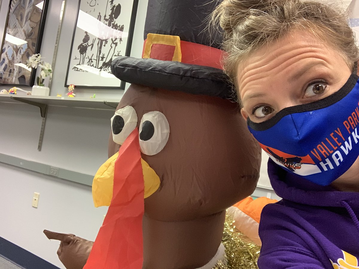 Spending the day with Trevor!  Thanks for the laugh, Leadership Class 😂 #ValleyParkHS #gobbled