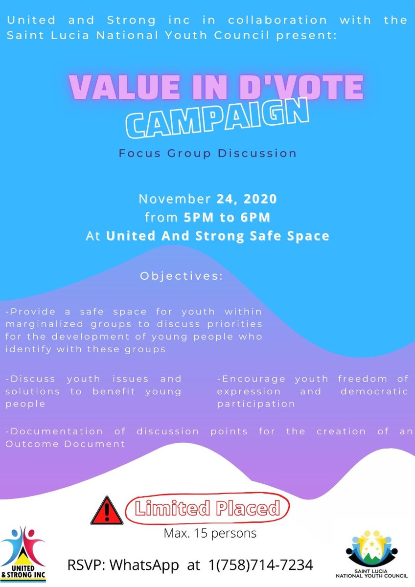nycsaintlucia's tweet photo. Today we join @UnitedStrongSLu for the commencement of a series of Focus Groups. #ValueDvote 🗳🧩 https://t.co/rmTz98Ed5S