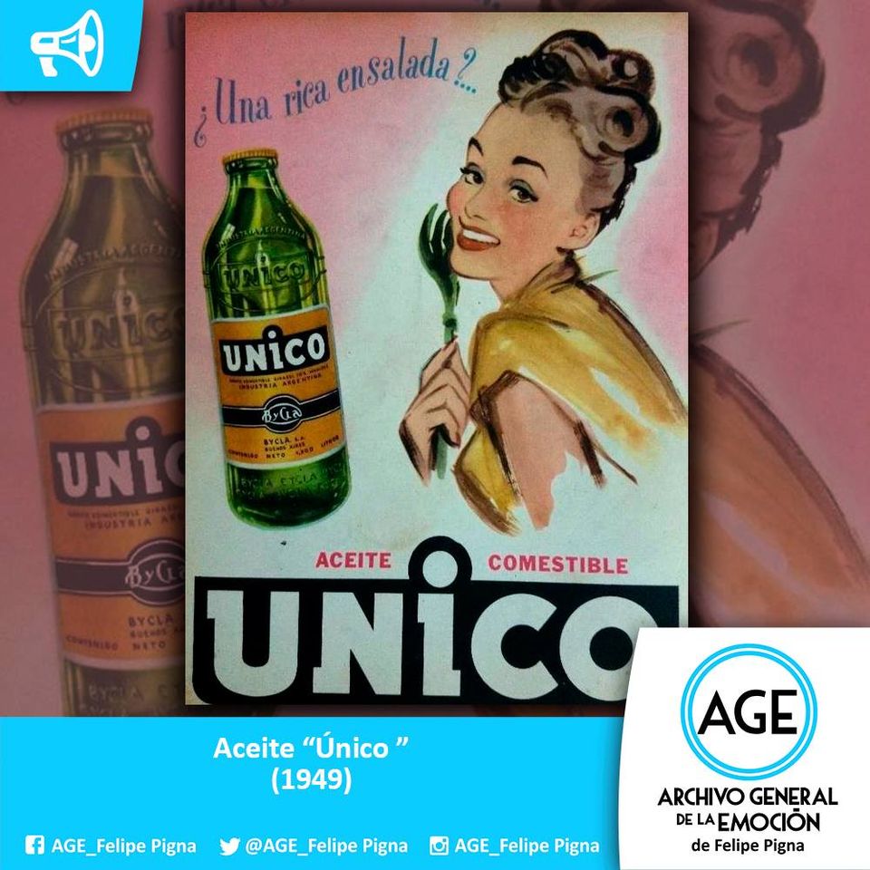 AGE_FelipePigna's tweet photo. Publicidad de Aceite Comestible "Único" #ArchivoGeneraldelaEmocion #Decada1940 https://t.co/a2pxdR2dk2